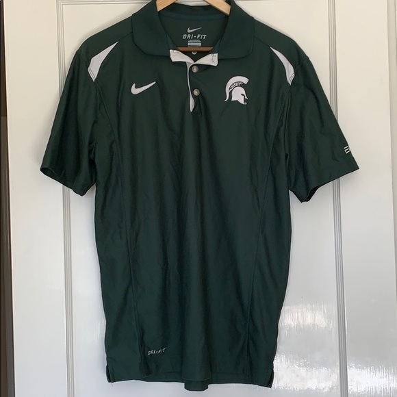 GO GREEN!!! Mens MSU Nike Golf Shirt